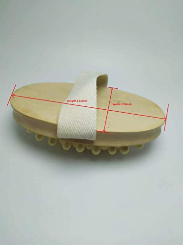 Madera Natural Anticelulítico Masajeador Cuerpo Adelgazamiento Circulación Cepillo Músculo Relax Palma Sauna SPA Baño Masaje para pies Cuerpo Cuello Cabeza Pierna Alivio del Dolor