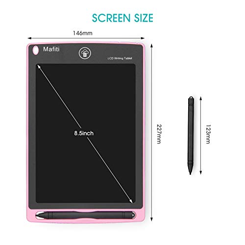 Mafiti 8,5 Pulgadas Tableta Gráfica, Tablets de Escritura LCD, Portátil Tableta de Dibujo Adecuada para el hogar, Escuela, Oficina (Pink)