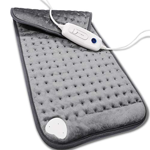 Magicfun Manta Eléctrica, Almohadilla Térmica Lavable 30 x 60 cm, 6 Niveles de Temperatura, Calentamiento Rápido, Apagado Automático, para Lumbar Espalda Cuello Cervical