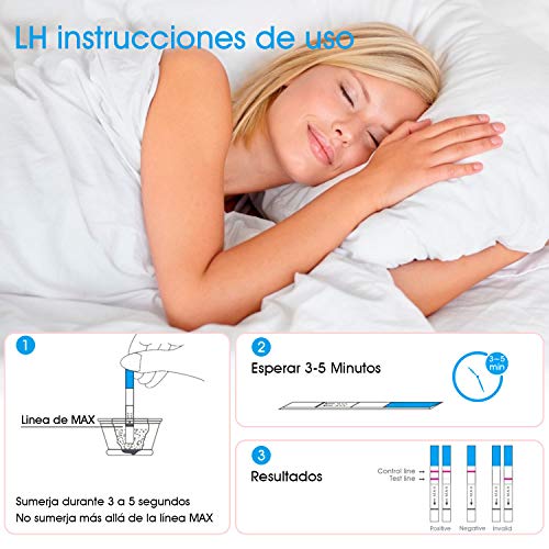 Magichome 10 Tests de Ovulación 25 Miu/Ml, Tiras De Prueba De Ovulación(Lh), y 4 Extremadamente Temprano Tests de Embarazo HCG 25 mIU/ml Sensible y Preciso Resultados