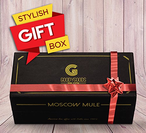 Magnífico Moscow Mule tazas de cobre: Hacer cualquier bebida sabor mucho mejor. 100% cobre puro juego de 2 tazas, 2 pajitas, libro de recetas, instrucciones de limpieza y gamuza de limpieza.