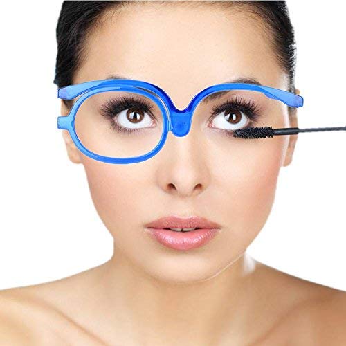 Magnifique los vidrios del maquillaje del ojo sola lente vidrios giratorios herramienta esencial del maquillaje de las mujeres(azul 300)