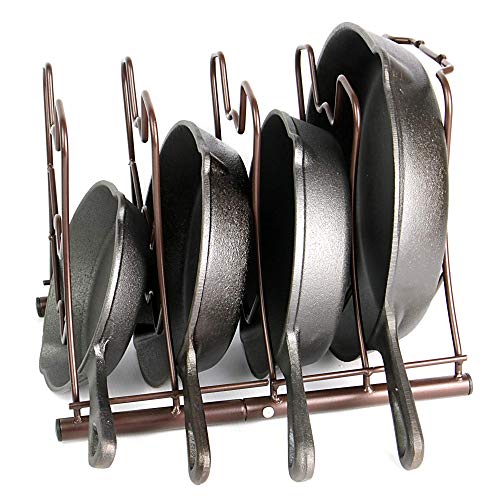 Maison & White Soporte de bandeja de 5 capas | Organizador de sartén de nivel versátil | Solución de almacenamiento de la cocina de ahorro de espacio