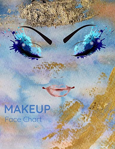 Makeup Face Chart: Blank Workbook Paper Practice Face Charts For Beauty School Students Art Cover