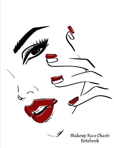 Makeup Face Charts Notebook: Make Up Practice Chart Book.contouring Paint And Blush For Professional Makeup Artists  8.5*11 Inch