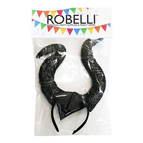 Mal Bruja Mujeres Halloween Gótico Cuerno Cosplay Disfraz Diadema - Negro