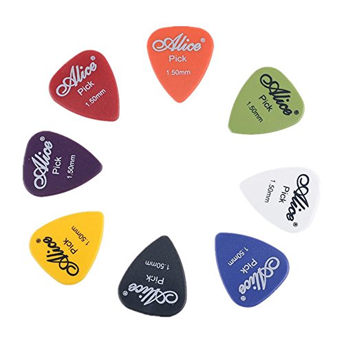 Malayas Púas de Guitarra Pack de 100 unidades Púas para Guitarra Eléctrica Acústica Española y Bajo Colores Lindos Surtidos 6 Grosores 0,58mm/0,71mm/0,81mm/0,96mm/1,2mm/1,5mm Con Caja de Almacenaje
