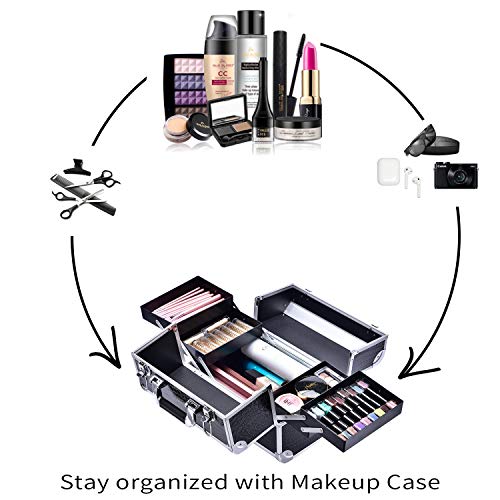 Maletín de Maquillaje Profesional Neceser de Maquillaje Organizador Estuche Maquillaje Organizador Esmaltes de Uñas Joyero Maletín Manicura Caja Maquillaje Regalos para Mujer