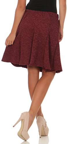 Malito Falda otoño Invierno Mini 6914 Mujer Talla Única (Burdeos)
