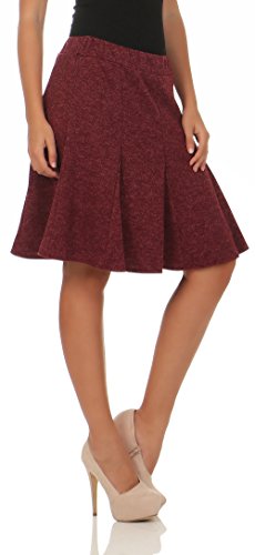 Malito Falda otoño Invierno Mini 6914 Mujer Talla Única (Burdeos)