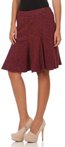 Malito Falda otoño Invierno Mini 6914 Mujer Talla Única (Burdeos)