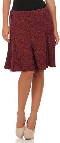 Malito Falda otoño Invierno Mini 6914 Mujer Talla Única (Burdeos)