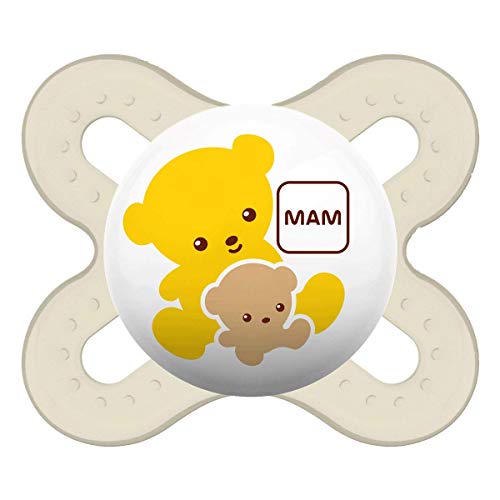 MAM Easy Start Anti-Colic Biberón anticólicos 130 ml + MAM Start chupete ortodóntico, set de 2 con tetinas MAM autoesterilizables de silicona extrasuave, 0+ meses, beis