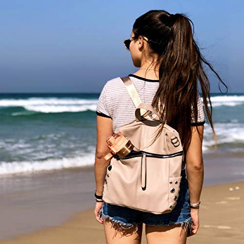 Mami Wata botella de agua con infusor de frutas – Caja de regalo – Único diseño elegante – libre agua con infusión de frutas recetas eBook y aislante funda – martillo, Rose gold