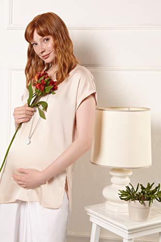 MAMIJUX Llamador de ángeles esmaltado Blanco con Corazones y con Cadena de Acero