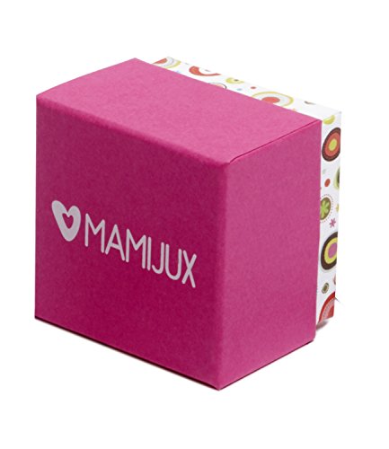 MAMIJUX Llamador de ángeles esmaltado Blanco con Corazones y con Cadena de Acero
