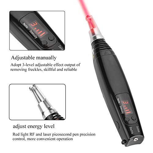 Manchas Cara Eliminación, Pluma para eliminar manchas, Tatuaje cicatriz Mole Pecas Eliminación Dark Spot Remover Machine Plasma, luz LED rojo 3 tipos Frecuencia (EU)