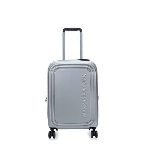 Mandarina Duck Logoduck + Maleta con 4 ruedas plata 55 cm