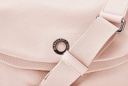 Mandarina Duck Mellow Leather Tracolla, Bolsa de mensajero para Mujer, Rosa (Rose Metal), 12x27.5x28 Centimeters (W x H x L)