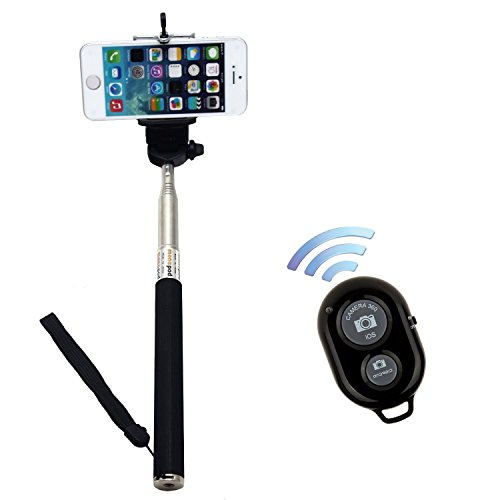 Mando a Distancia Bluetooth Palo Selfie, Disparador Cámara de Fotos Smartphone, Remote Shutter