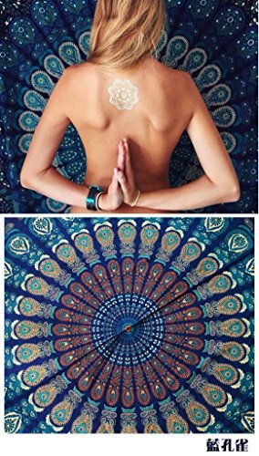 Manfâ Indian Feather Mandala Toalla De Playa PortáTil Redonda 150 Cm Resistente A La Arena SúPer Ligeray De Secado RáPido Ideal Para De Tapices