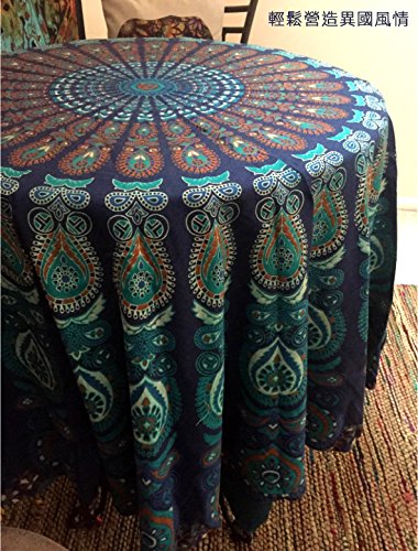 Manfâ Indian Feather Mandala Toalla De Playa PortáTil Redonda 150 Cm Resistente A La Arena SúPer Ligeray De Secado RáPido Ideal Para De Tapices