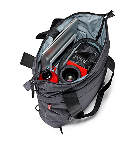 Manfrotto MB MN-T-CH-20 Manhattan Changer-20 Bolsa 3 en 1 (Hombro, Bolsa de Mano, Mochila), con Conexión para Trípode, Inserto Extraíble, DSLR y Sin Espejo con Objetivo Mediano/Largo, Revestido