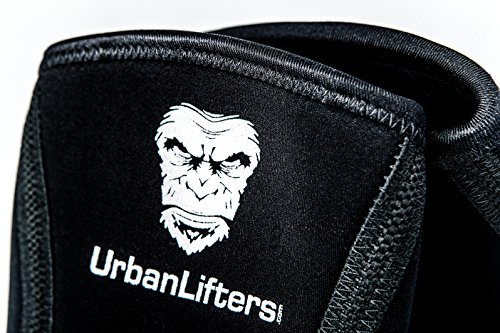 Mangas de codo Urban Lifters (Par) - Excelente soporte, calor, compresión, prevención de lesiones y mejora del rendimiento para Pressing, WOD's, Crossfit, WeightLifting, Powerlifting & Gym Goers. Conveniente para los hombres y la mujer (M)