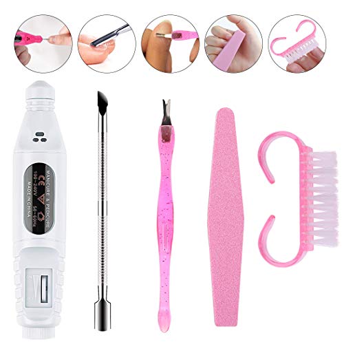 Manicura y Pedicura Electrica ZOYLINK, Cable USB Manicura Portátil Herramienta de Manicura para Pulidora de Uñas Juego de Pulidora para Estudio de Uñas y Manicura Personal de Bricolaje