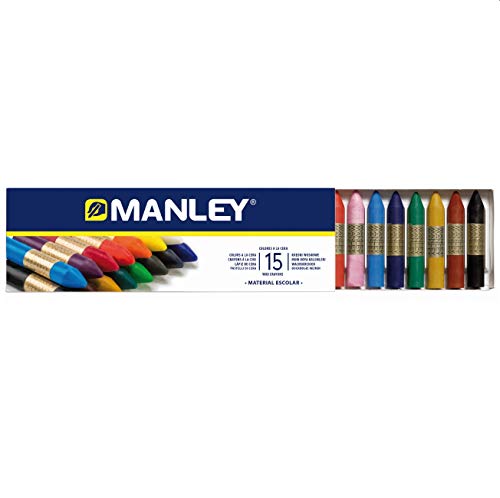 Manley 136124, Ceras, 15 Unidades, Tamaño Único, Multicolor