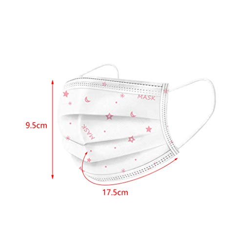 MaNMaNing Protección 3 Capas Transpirables con Elástico para Los Oídos Pack 20 unidades Adulto 20200710-MANING-SZ20 (Rosado)