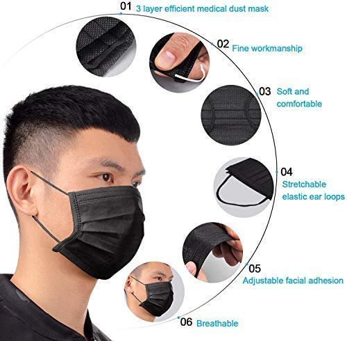 MaNMaNing Protección 3 Capas Transpirables con Elástico para Los Oídos Pack 50 unidades 20200723-MANING-NC50