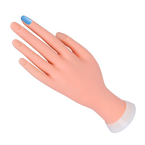 Mano para Practicar Uñas Articulada Flexible Suave Manicura Expositor de Esmaltes sin Uñas de Clavuz