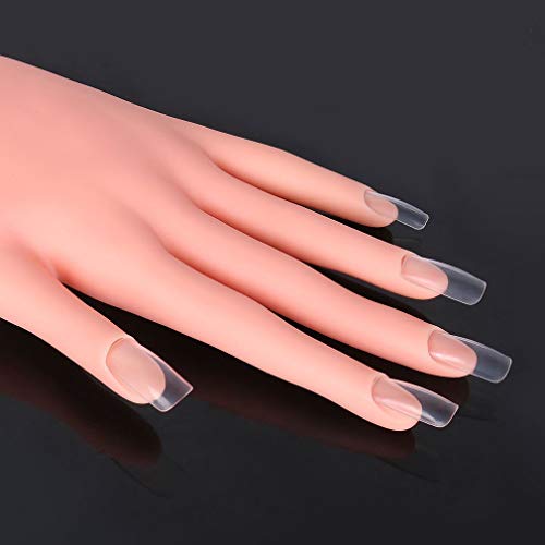 Mano para Practicar Uñas Articulada Flexible Suave Manicura Expositor de Esmaltes sin Uñas de Clavuz