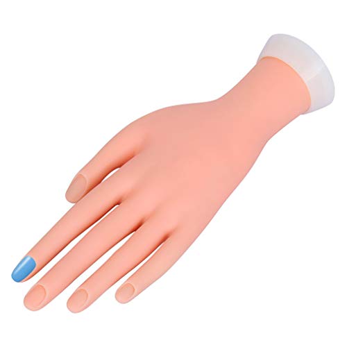 Mano para Practicar Uñas Articulada Flexible Suave Manicura Expositor de Esmaltes sin Uñas de Clavuz