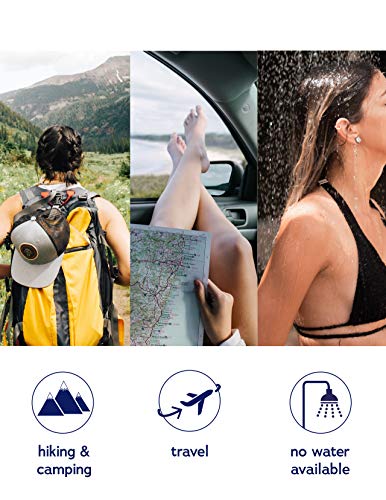 Manopla de baño sin fragancia DYMACARE | Guantes de baño para cama de adultos sin enjuague y para microondas | con Aloe Vera, látex, lanolina y sin alcohol (set de 3 paquetes)