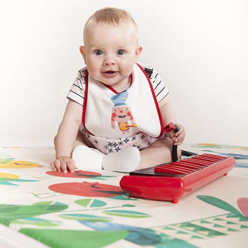 Manta de juegos para bebés acolchada plegable enrollable gimnasio suelo actividades alfombra Tamaño único 130x90 cm Fabricada en España Decoracion Regalo bebe (Jungle Rock)