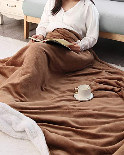 Manta Eléctrica con 6 Horas de Desconexión Automática y 6 Configuraciones de Temperatura, Manta Térmica de 130 x 180 cm con Protección Contra Sobrecalentamiento y Lavable a Máquina