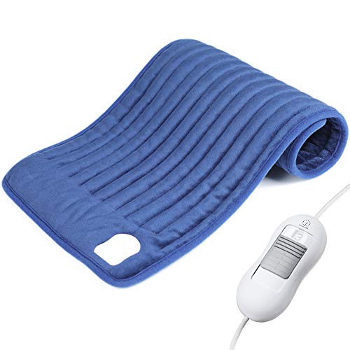 Manta Electrica Espalda y Cuello - ESSEASON Almohadilla Eléctrica con 3 Niveles de Temperatura y 1,5 Horas de Apagado Automático (60 x 30 cm) para Espalda, Hombros, Abdome