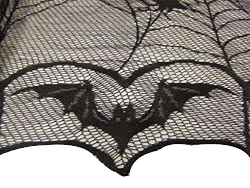 Mantel gótico de encaje para Halloween de Awtlife, decoración de fiesta con telarañas, 122 x 244 cm