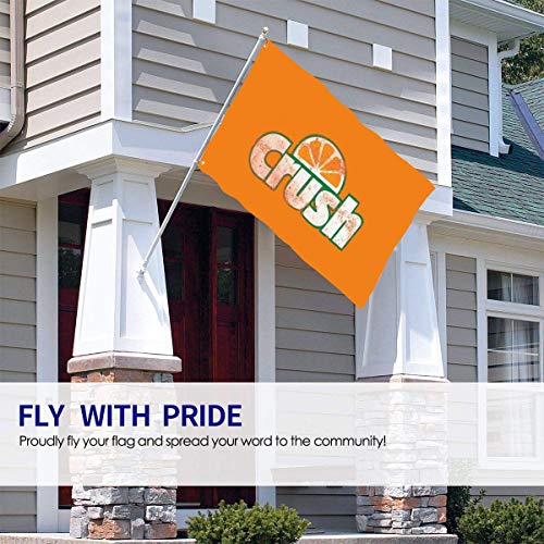 MaoMaoYongHui Orange Crush Home Garden Flag Farmhouse Summer Yard Decoración al Aire Libre Banderas al Aire Libre 3x5 Ft