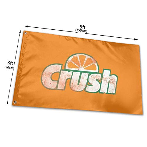 MaoMaoYongHui Orange Crush Home Garden Flag Farmhouse Summer Yard Decoración al Aire Libre Banderas al Aire Libre 3x5 Ft