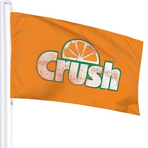 MaoMaoYongHui Orange Crush Sunscreen Anti-Wrinkle Outdoor Flag Flying Banner 3x5ft
