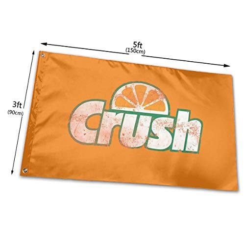 MaoMaoYongHui Orange Crush Sunscreen Anti-Wrinkle Outdoor Flag Flying Banner 3x5ft
