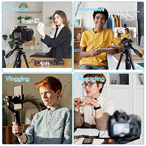 MAONO Lavalier Micrófono, Omnidireccional Micrófono de Condensador con Clip de Solapa Manos Libres para DSLR, Cámara, iPhone, Android, Samsung, Sony, PC, Ordenador Portátil (236 pulgadas)