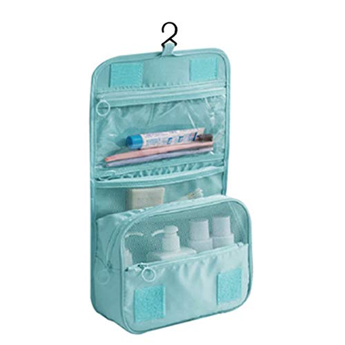 Maquillaje Organizador/Bolso cosmético/hogar Almacenamiento Paquete/baño con Colgantes Vacaciones con el Gancho Colgante(Blue)