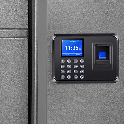 Maquina Asistencia de Fichar Huella Dactilar,con 8G Disco U,100.000 Registros, Sistema Española, Biometrico Huella,2.4 Pulgadas (4)