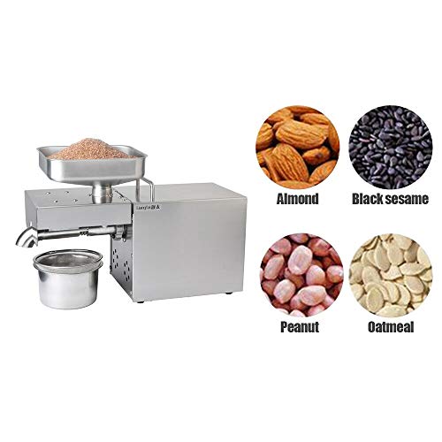 Máquina automática para la prensa de aceite Extractor de aceite de 1500 W de grado comercial Expulsor de aceite para aguacate Coco Lino Oliva Cacahuete de ricino Semilla de cáñamo Sésamo Girasol