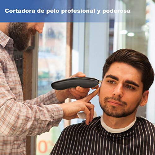 Maquina Cortapelo Cortapelos Electrónico Pantalla LED Cuchilla de Titanio y Cerámica 7 Peines Batería Recargable para Hombre de YOHOOLYO