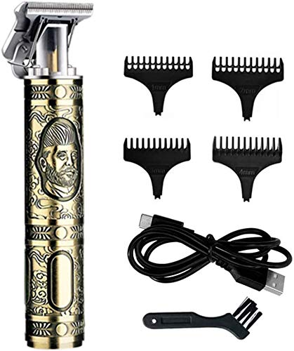 Máquina Cortapelos, Anself Cortadora de Cabello y Barba Profesional para Uso Doméstico y Peluquería con 4 peines Guía y Carga USB